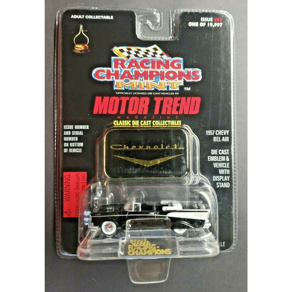 1996‎ Racing Champions MINT - 1957 Chevy Bel Air Convertible Black #93 1:61 HW2